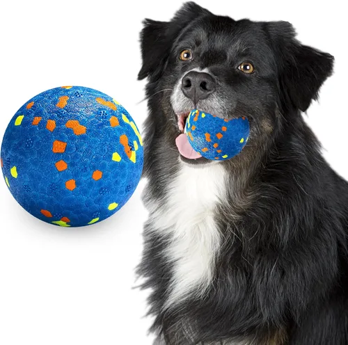 Vista 18 de Bolas para Perros, Bola de Juguete Indestructible para Perros Masticadores Agresivos, Bola Interactiva Duradera de Alta Elasticidad para Entrenar