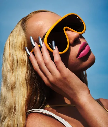 Vista 2 de Gafas de sol de moda con máscara ondulada para mujeres y hombres, gafas de sol de gran tamaño, estilo de diseñador de moda