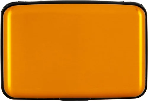 Vista 2 de Billetera de aluminio con bloqueo RFID delgado de metal para tarjetas de crédito, S