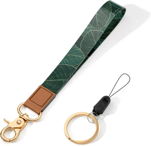 Vista 23 de Cordón de muñeca para llaves, lindo cordón de correa de muñeca, soportes para llavero, llavero de pulsera, correas de muñeca para llaves Flor negra