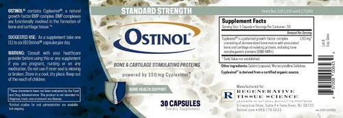Vista 8 de Ostinol Standard 150mg - Suplemento para huesos y articulaciones Certificado de activación de células madre Complejo de proteínas bio activas