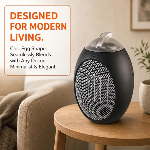 Vista 7 de Cozy Products, calentador compacto ESH Eco-Save 750-watt, ahorra dinero y energía