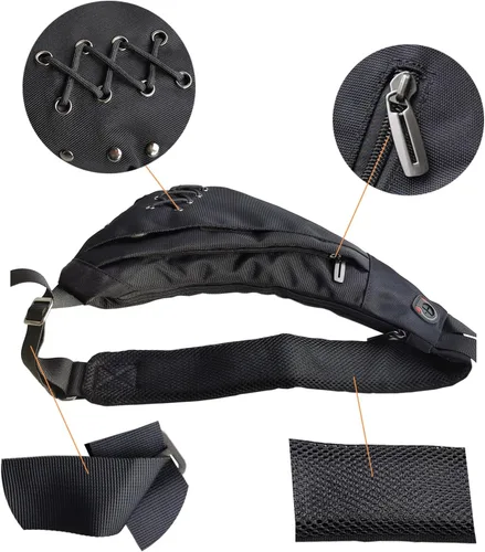 Vista 13 de Mochila de nylon para el pecho, mochila de viaje en bicicleta y gimnasio