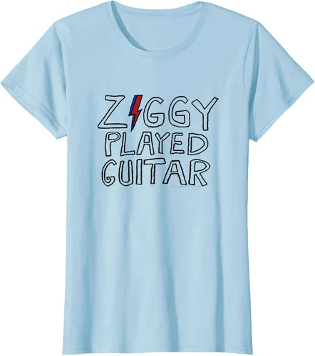 Vista 20 de David Bowie - Ziggy Played Guitar Sketch Lyric Camiseta Blanco