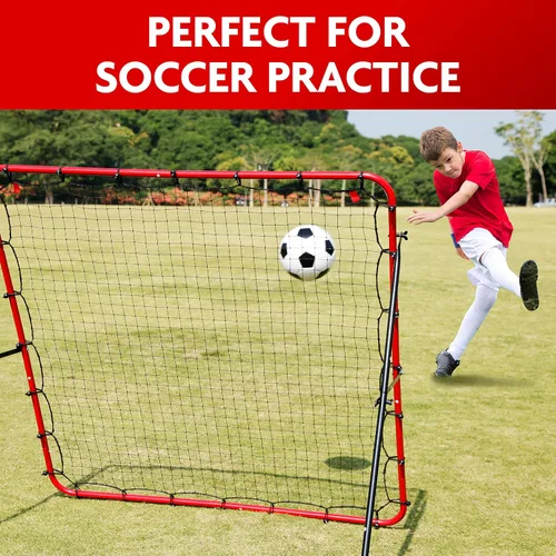 Vista 6 de Rebotador de fútbol, red de rebote de retroceso, regalos de entrenamiento de fútbol, ayudas y equipo para niños, adolescentes y todas las edades