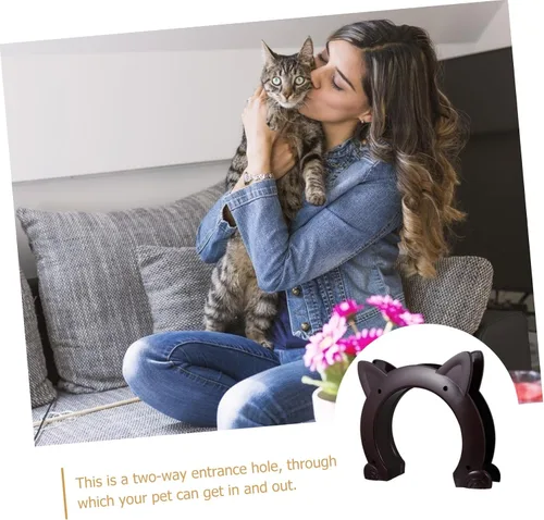 Vista 9 de Túnel de puerta de pasillo para gatos para puertas interiores, fácil de instalar, suministro para mascotas con tornillos resistentes, resistente a
