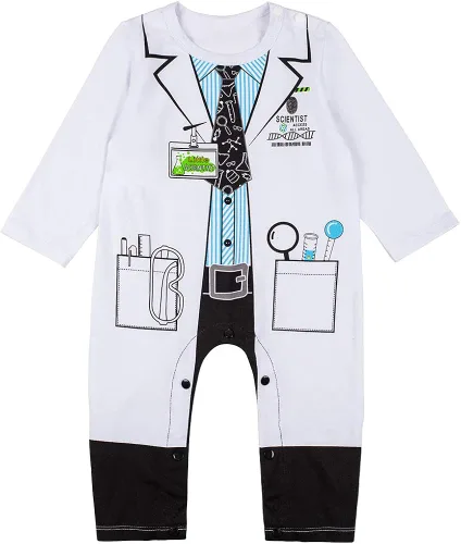 Vista 2 de Body de disfraz de médico para bebé niño