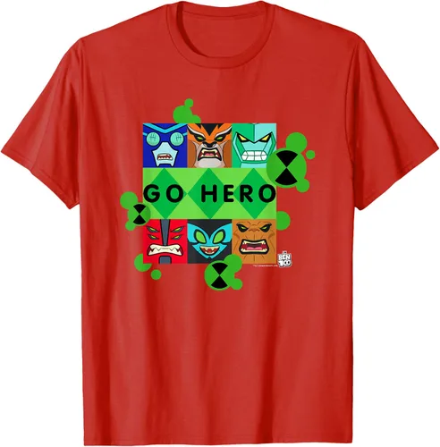 Vista 71 de Ben 10 Go Hero - Camiseta, Azul / Patchwork, S
