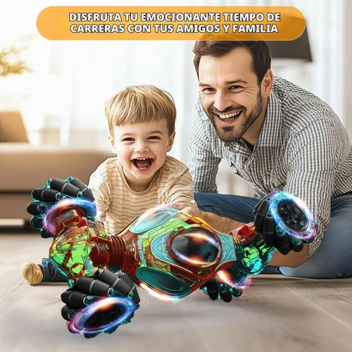Vista 5 de Coches RC, juguete de auto de acrobacias con detección de gestos 1:12 para niños y niñas de 6 a 12 años, juguete de control remoto de mano 4WD