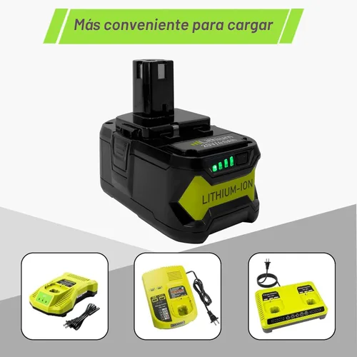 Vista 6 de Batería de repuesto de litio de 18 voltios/20 voltios y 4.0 Ah para herramientas eléctricas inalámbricas Ryobi ONE+, compatible con batería de litio