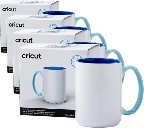 Vista 10 de Cricut Beveled Blank - 425 ml / 15 oz (1 ud) Taza de cerámica de 15 oz con diseño de bosque (1)