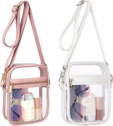 Vista 29 de PACKISM Bolsa transparente para eventos de estadio – Monederos pequeños transparentes para mujer, bolsa bandolera para conciertos y eventos