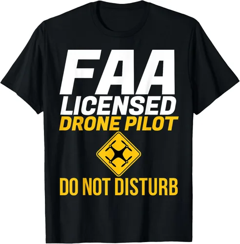 Vista 2 de Do Not Disturb FAA Certificado Drone Pilot playeradelantero y trasero, hombre L, Marino