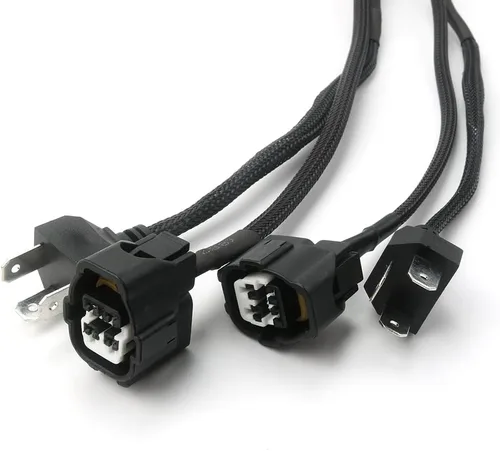 Vista 5 de Compatible con arnés de conversión de faros delanteros LED OEM Toyota Tundra con arnés adaptador DRL 2014-2019 (con arnés de alimentación DRL)