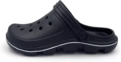 Vista 2 de Pantuflas unisex clásicas con forro de cuero estilo zuecos, AC1519