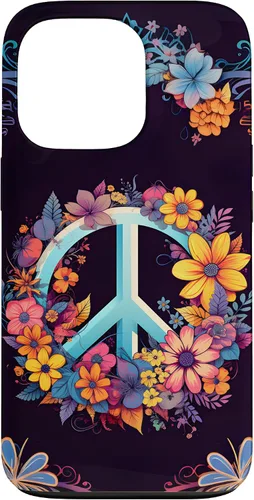 Vista 10 de Boho Floral Peace Sign Case for iPhone 17