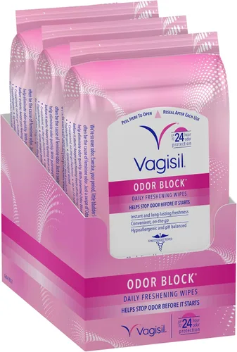 Vista 6 de Vagisil Toallitas, Toallitas Vaginales Femeninas Medicadas Antipicazón, Máxima Potencia, Alivio Instantáneo, 20 Toallitas (Paquete de 1)