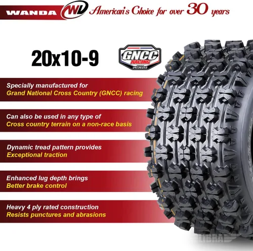 Vista 3 de WANDA 2 20x10-9 20x10x9 Cam Am DS450 650 BOMBARDIER 650 neumáticos traseros GNCC Racing