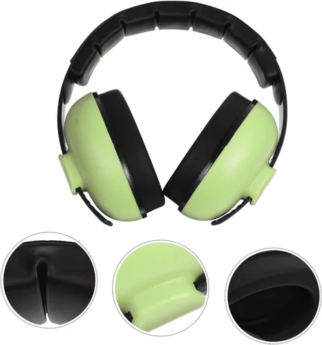 Vista 3 de Protección auditiva Auriculares con cancelación de ruido Protector de cancelación de ruido Dispositivo de respiro de boca Verde