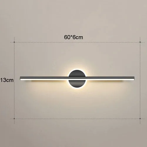 Vista 6 de Lámpara de pared LED para tocador - Luz moderna para espejo de baño, ideal para maquillaje y tocador