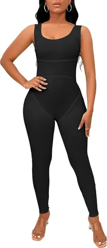 Vista 4 de TOPSRANI - Jumper ajustado y sensual para mujer, con espalda descubierta, ideal para entrenamiento, club, etc.