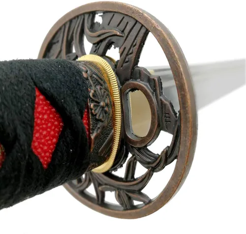 Vista 15 de HMS Samurai Katana Sword, Practical, Hand Forged, 1045 Carbon Steel, Heat Tempered/Clay Tempered, Full Tang, Sharp, Scabbard Katana 842
