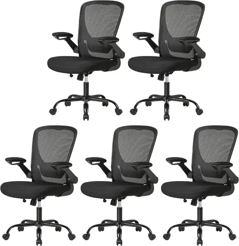 Vista 10 de EUREKA ERGONOMIC Sillas de escritorio de oficina en casa, silla de escritorio ergonómica con ruedas, silla de computadora con malla transpirable