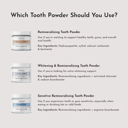 Vista 4 de Polvo dental remineralizante – Cuidado oral sin flúor – Limpia y blanquea suavemente – Apoya dientes fuertes y aliento fresco – Vegano, sin