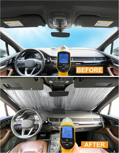 Vista 8 de YelloPro - Parasol para asiento delantero para ventana lateral (juego de 2) ajuste personalizado para Hyundai Elantra Sedan 2021, 2022, 2023, 2024