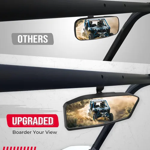 Vista 2 de Kemimoto Espejo central UTV, espejo interior central de visión trasera, compatible con Can Am Maverick Trail Sport MAX Commander 2018-2025, repuesto
