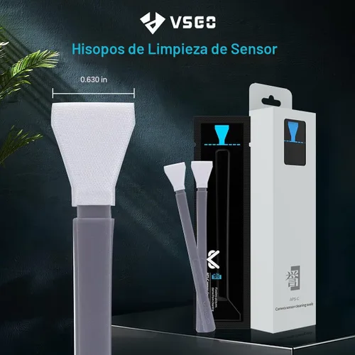 Vista 2 de VSGO Kit de limpieza de sensor de cámara APS-C, hisopos de limpieza de sensores, compatible con cámaras digitales DSLR y SLR (V-S02-12)