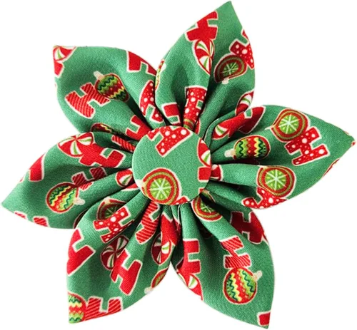 Vista 13 de Huxley & Kent Molinete para mascotas Buffalo & Snow (Pequeño) Accesorio de collar navideño para perros/gatos Accesorio de collar con moño