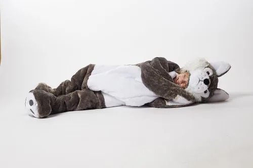 Vista 3 de SnooZzoo Saco de dormir pequeño lobo