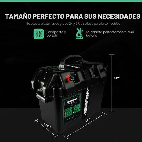 Vista 5 de Motor para pesca Newport Vessels caja de potencia inteligente de baterías centro negro