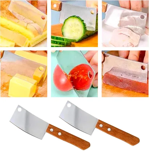 Vista 6 de Mini cuchillo de cocina Set 2 unids paquete caja cortador mini cuchillo de fruta para el hogar cuchillo de queso de cocina