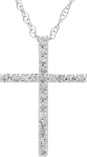 Vista 8 de Boston Bay Diamonds Sterling Silver Religious Cross Diamond 18" Necklace