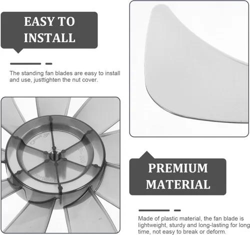 Vista 2 de MERRYHAPY Cuchillas de ventilador de repuesto para ventiladores de mesa y pedestal de pie, material resistente a altas temperaturas y accesorios