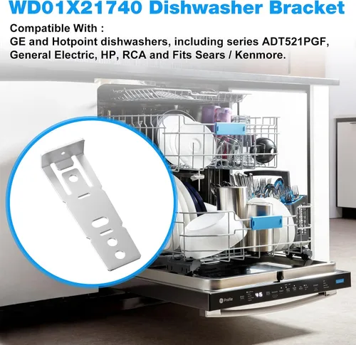Vista 2 de GE Soporte de montaje para lavavajillas WD01X21740 para soporte de lavavajillas Hotpoint WD01X10598, GEHWD01X21740, WD01X2174, PS11700868-2