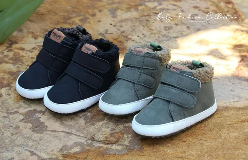 Vista 2 de Timpnsd Zapatos deportivos para bebés, niños y niñas, botas de nieve para bebés, suela antideslizante, para recién nacidos, para primeros pasos