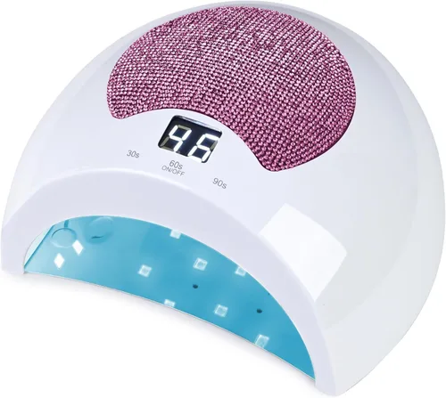 Vista 9 de Lámpara de uñas LED UV recargable con diseño de diamante y control táctil, 3 ajustes de temporizador, secado rápido para todos los esmaltes de gel