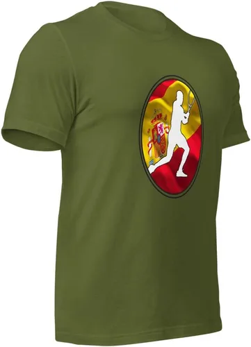 Vista 24 de Carlos Alcaraz Camiseta de manga corta unisex de algodón con diseño de bandera de España