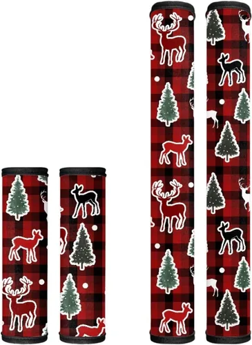 Vista 21 de Candy - Juego de 4 fundas para manija de puerta de refrigerador, decoración navideña, para cocina, mantiene tu nevera, microondas, horno