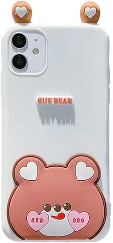 Vista 11 de Bonita funda de dibujos animados compatible con Samsung Galaxy S20, funda protectora de goma de silicona suave con personaje de muñeca de cachorro