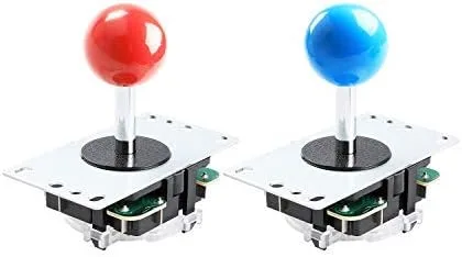 Vista 6 de Qenker Kit de arcada LED de 2 jugadores para juegos de PC USB MAME DIY y controlador retro Raspberry Pi DIY incluyendo 2 joystick arcade 20 botones