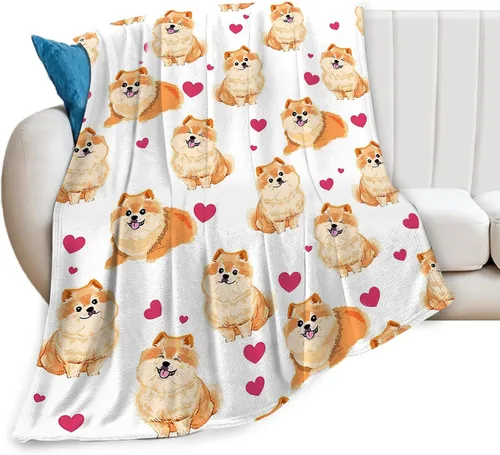 Vista 36 de Manta de Tiro de Perro Akita - Regalos y Decoración para Niñas, Mujeres, Niños, Adultos - Suave, Cálida y Acogedora de Vellón para Sofá, Sillón
