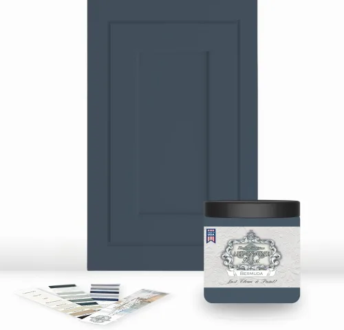 Vista 53 de Pintura TODO EN UNO, Abbey (gris cálido), Muestra de 8oz - Pintura duradera para gabinetes y muebles. Imprimación y capa superior incorporadas,