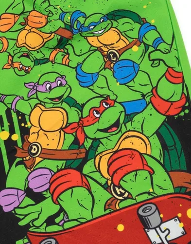 Vista 6 de Teenage Mutant Ninja Turtles Pantalones cortos de natación para niños y niños, pantalones de natación en monopatín Traje de baño con cordón