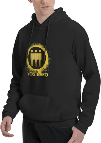 Vista 3 de furno Soda Stereo Hoodie Man's Casual Athletic Workout Pullover Hooded Sweatshirt With Pockets
