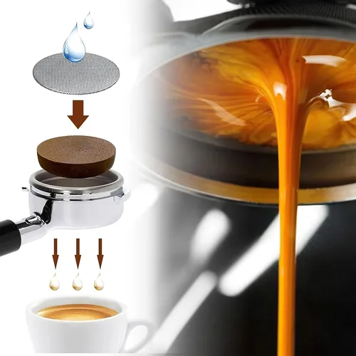 Vista 7 de YFWOOD Juego de embudo dosificador y pantalla de disco de 2.126 in, embudo de aluminio ligero para portafiltros Breville Barista, accesorios de café