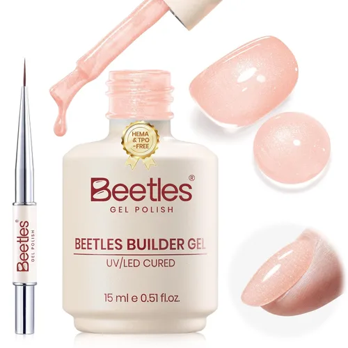 Vista 27 de Beetles Builder Gel para uñas, 2 piezas de gel de construcción transparente 0 - A - transparente